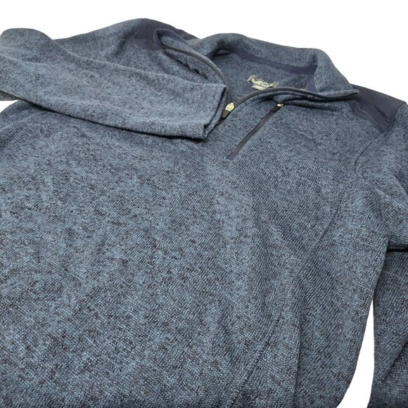 Eddie Bauer 1/4 Zip‎ Pullover Fleece Jacket Size Small Men's Blue Long Sleeves - Picture 1 of 6